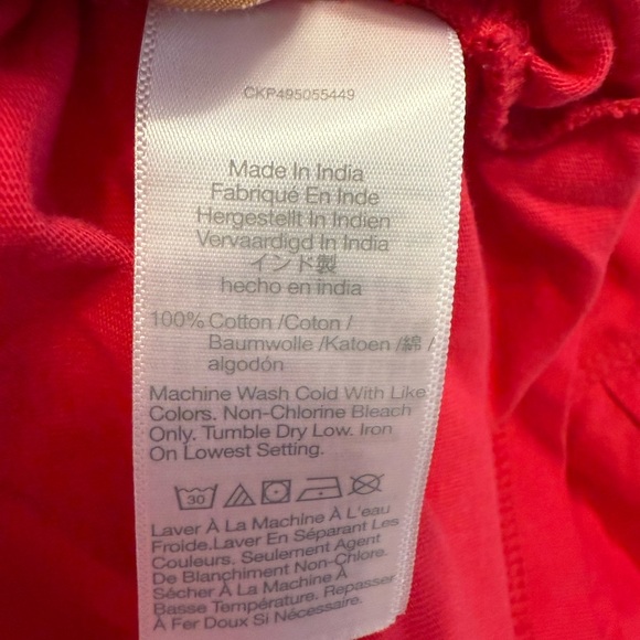 Madewell Side Cinch Puff Sleeve Tee Shirt NWT XS Red 100% Cotton - Picture 9 of 10